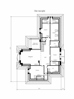 Проект одноэтажного дома с мансардой